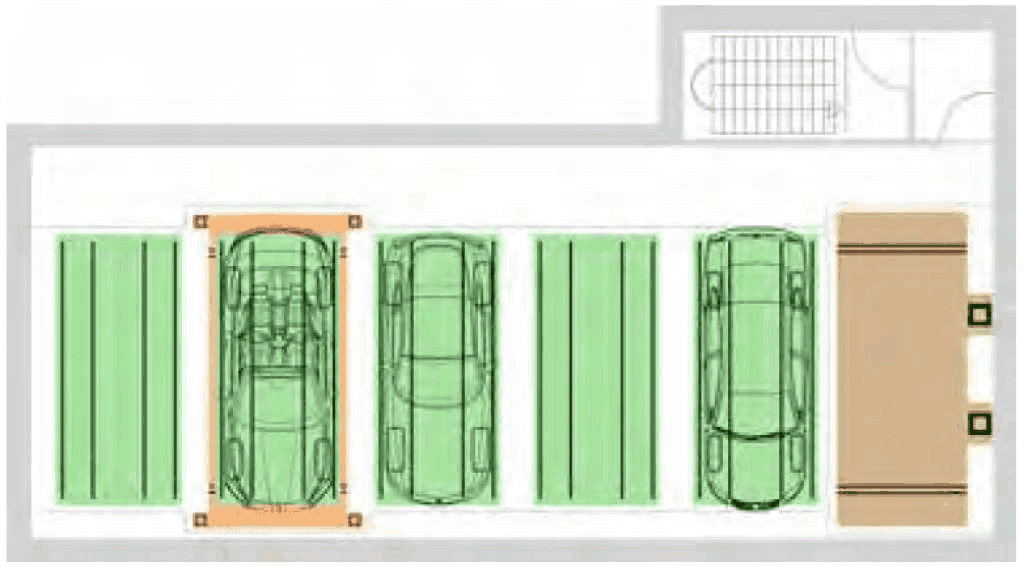 Technisches Schema von oben LINE PARK